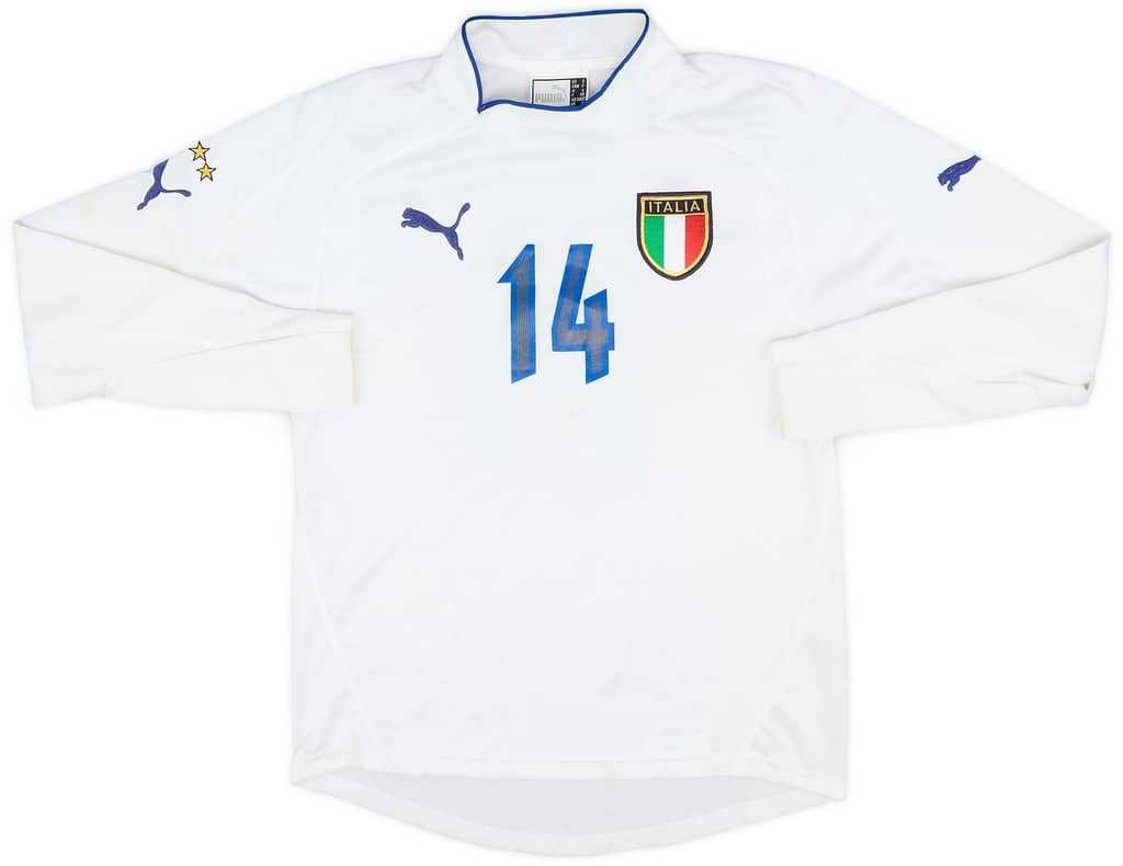 2003-04 Italy Match Issue Away L/S Shirt #14