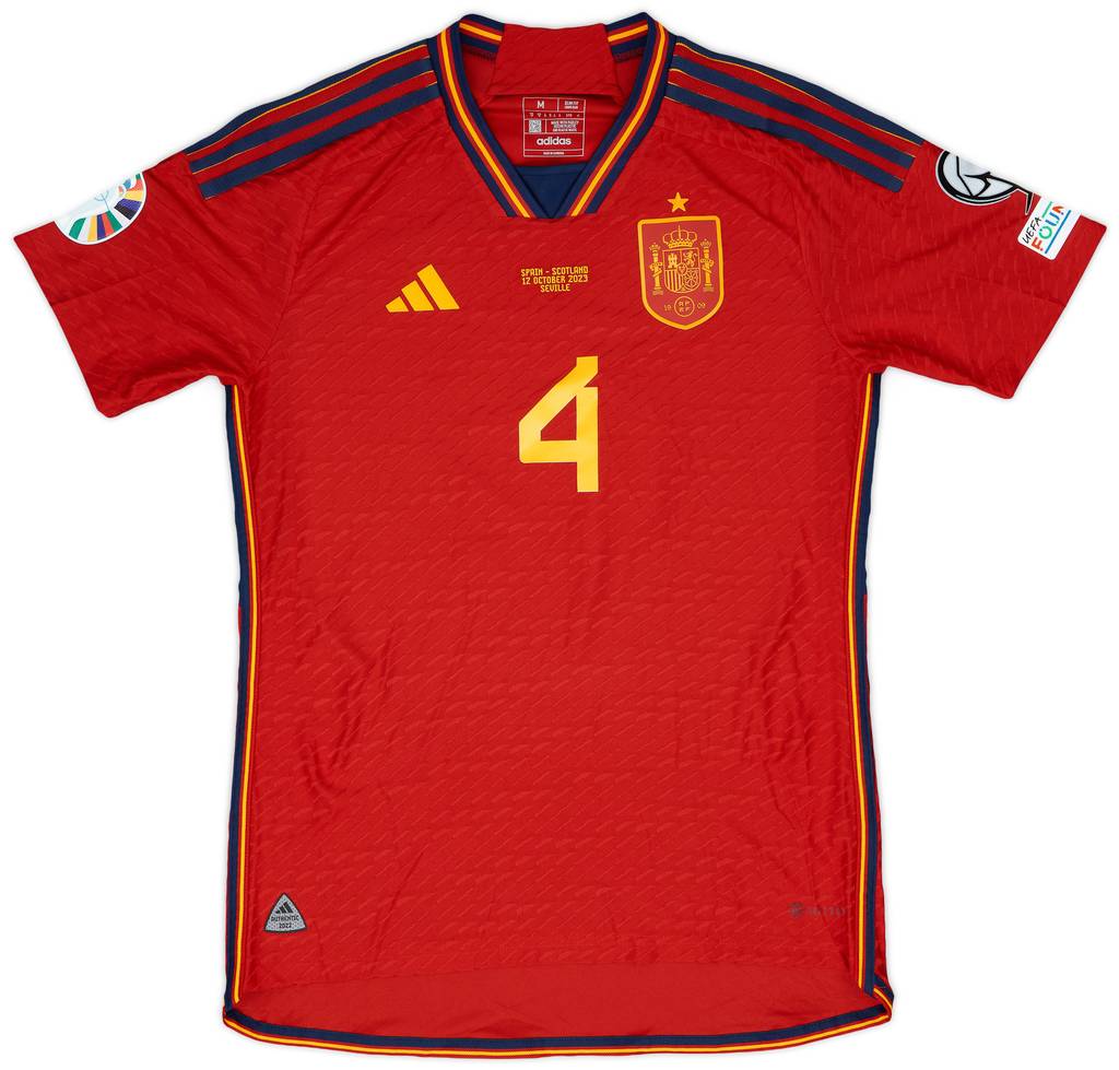 2022-23 Spain Match Issue Home Shirt Pau #4