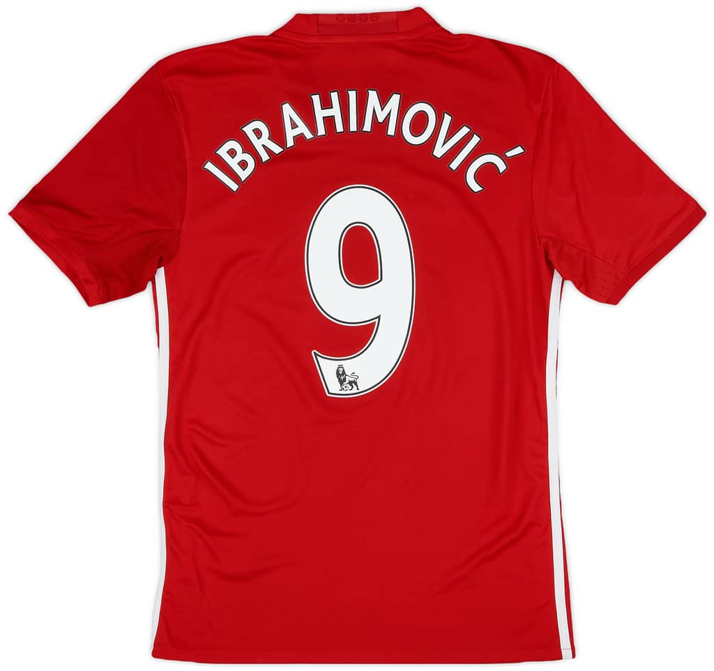 2016-17 Manchester United Home Shirt Ibrahimovic #9 - 8/10 - (XS)