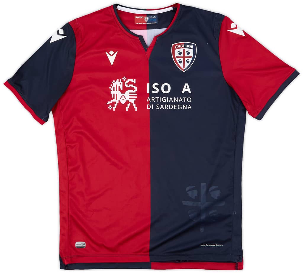 2019-20 Cagliari Home Shirt #5 - 8/10 - (XL.Boys)