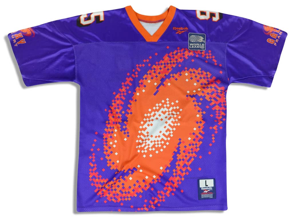 1995 Frankfurt Galaxy #95 Reebok Signed Jersey (Home) S