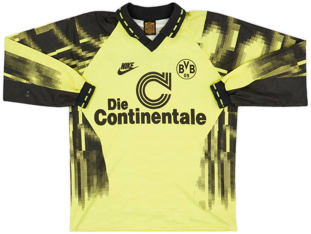 1992-93 Borussia Dortmund Home L/S Shirt - 8/10 - (M)