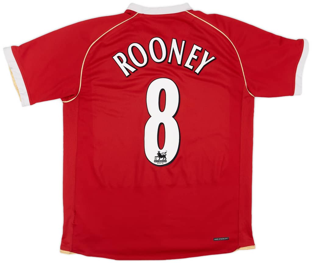 2006-07 Manchester United Home Shirt Rooney #8 - 4/10 - (L)