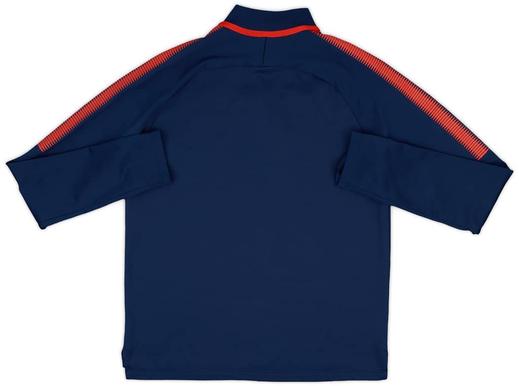 2017-18 Paris Saint-Germain Nike 1/4 Zip Drill Top - 9/10 - (XL.Boys)