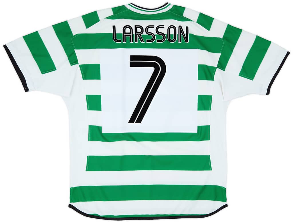 2001-03 Celtic Home Shirt Larsson #7 - 6/10 - (XL)