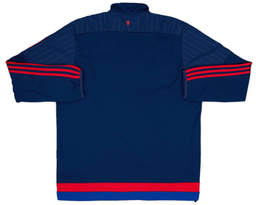 2015-16 Manchester United adidas 1/4 Zip Drill Top - 8/10 - (XL)