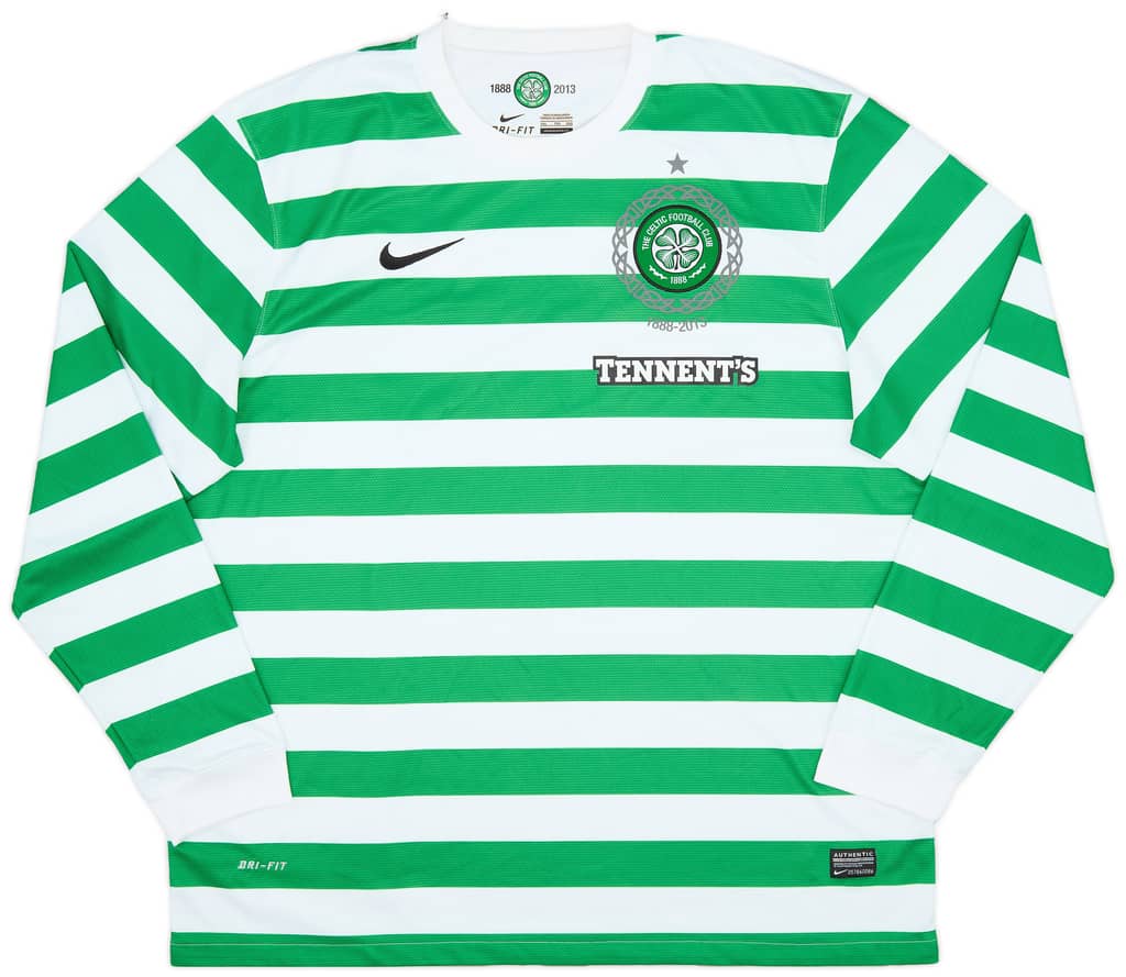 2012-13 Celtic '125th Anniversary' Home L/S Shirt - 8/10 - (XXL)
