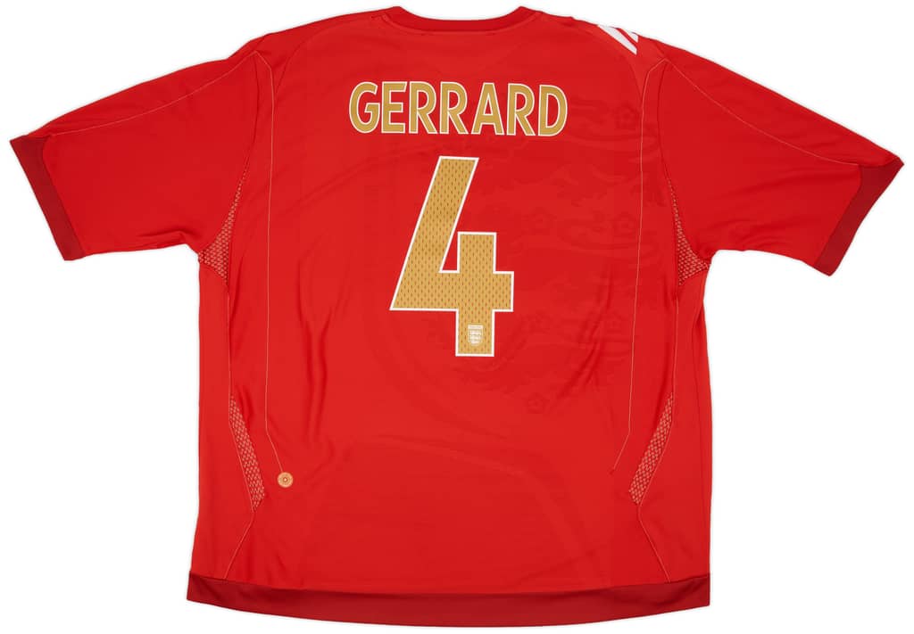 2006-08 England Away Shirt Gerrard #4 - 6/10 - (3XL)