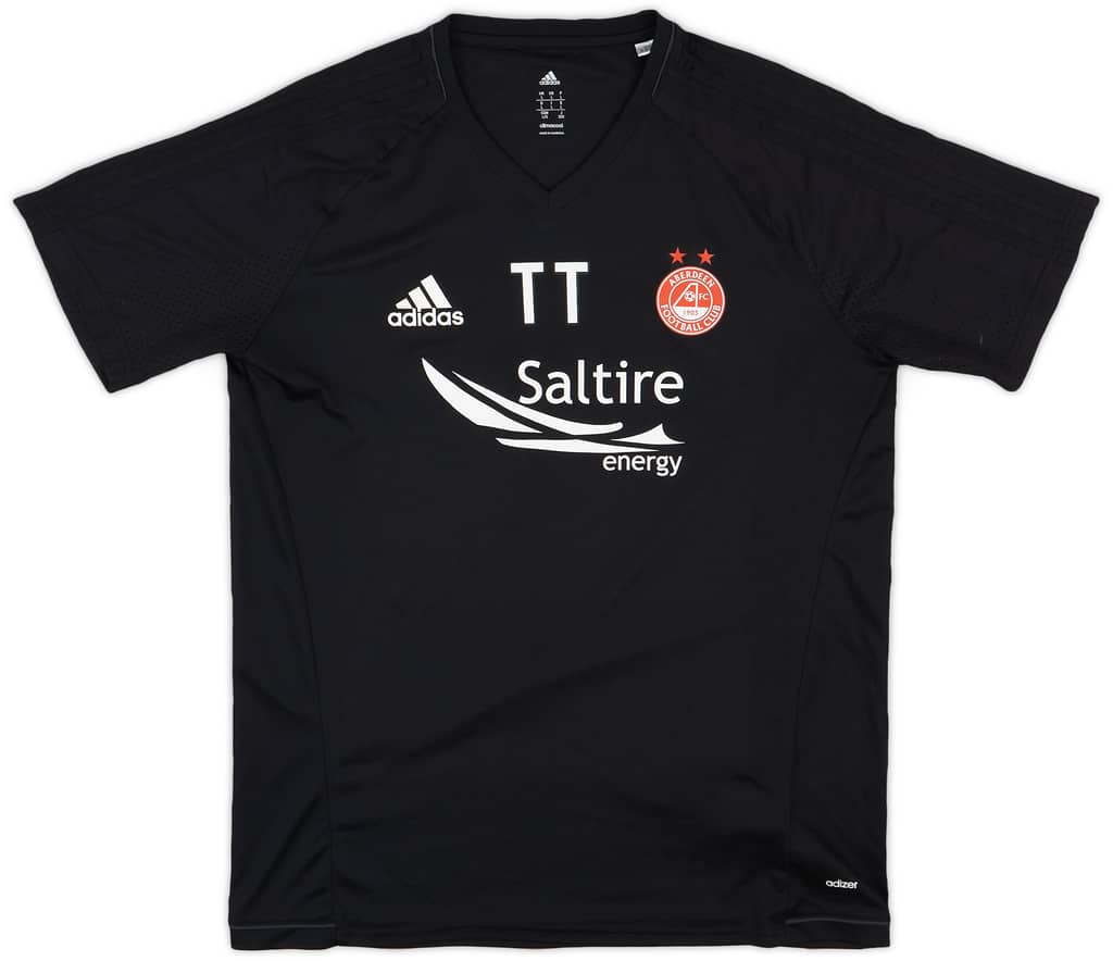 2017-18 Aberdeen adidas Staff Issue Training Shirt - 9/10 - (L)
