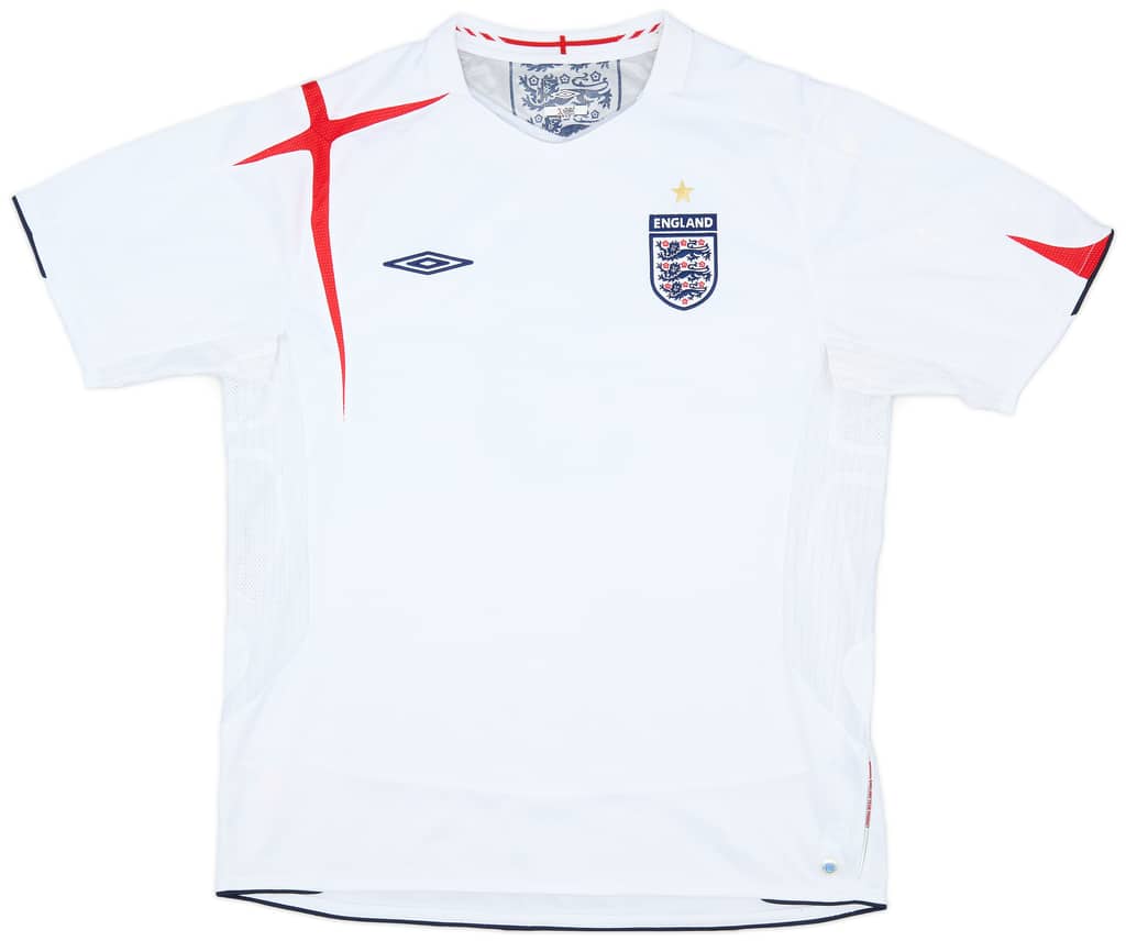 2005-07 England Home Shirt #6 - 7/10 - (XL)