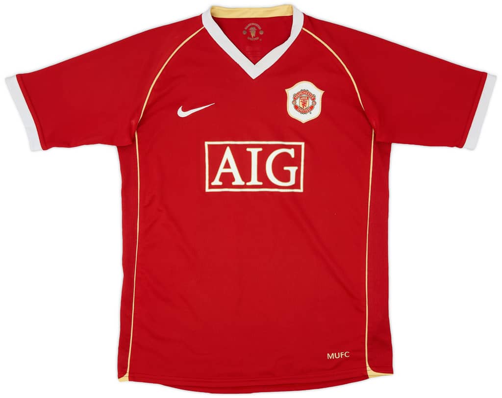 2006-07 Manchester United Home Shirt - 8/10 - (XL.Boys)