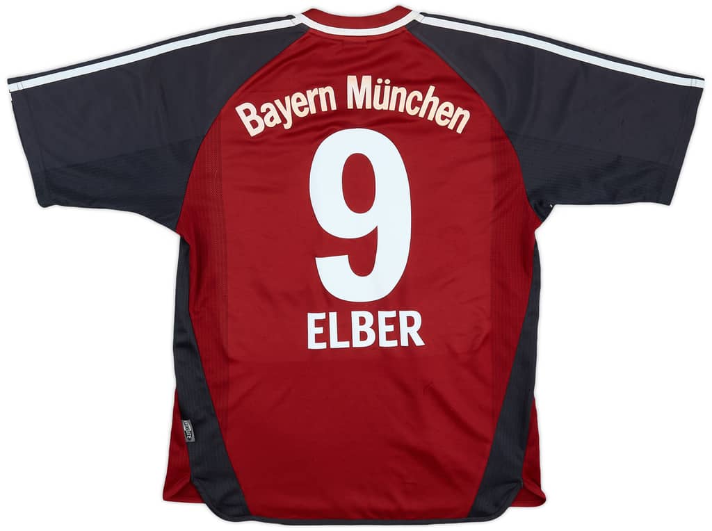 2001-02 Bayern Munich Home Shirt Elber #9 - 6/10 - (M)