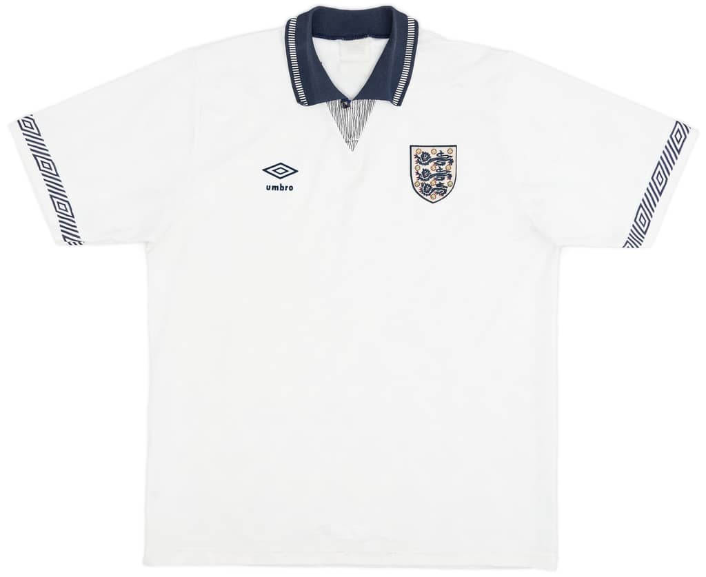 1990-92 England Home Shirt - 9/10 - (L)