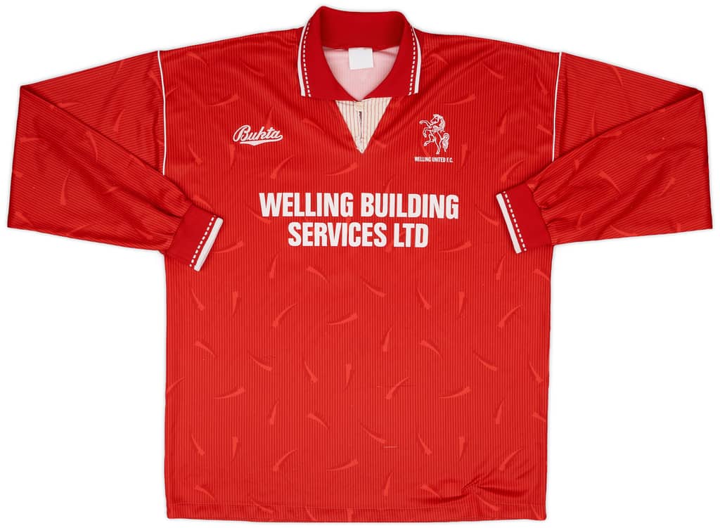 1991-92 Welling United Match Issue Home L/S Shirt #10