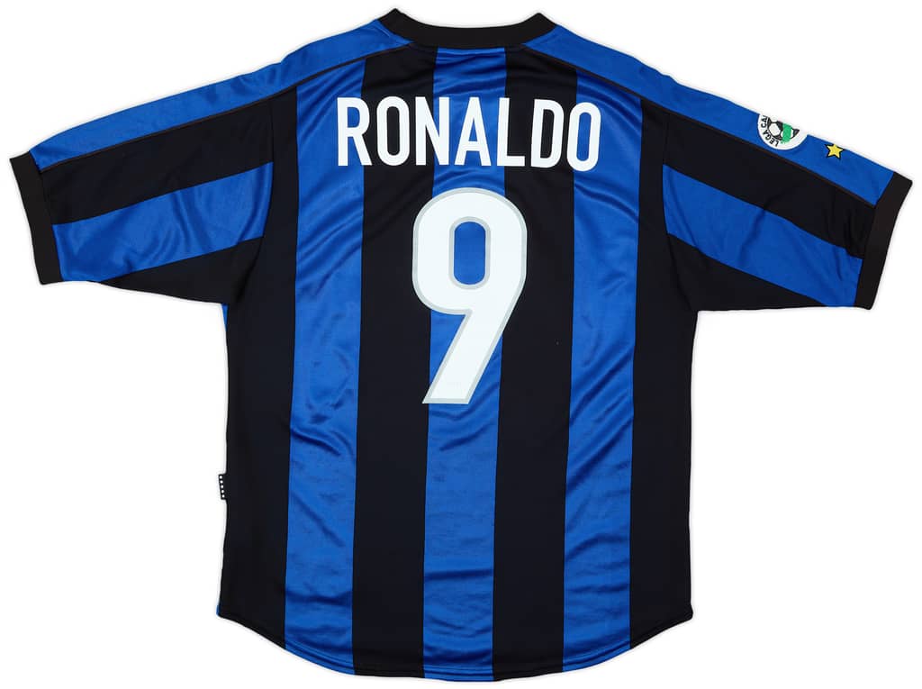 1999-00 Inter Milan Home Shirt Ronaldo #9 - 8/10 - (M)
