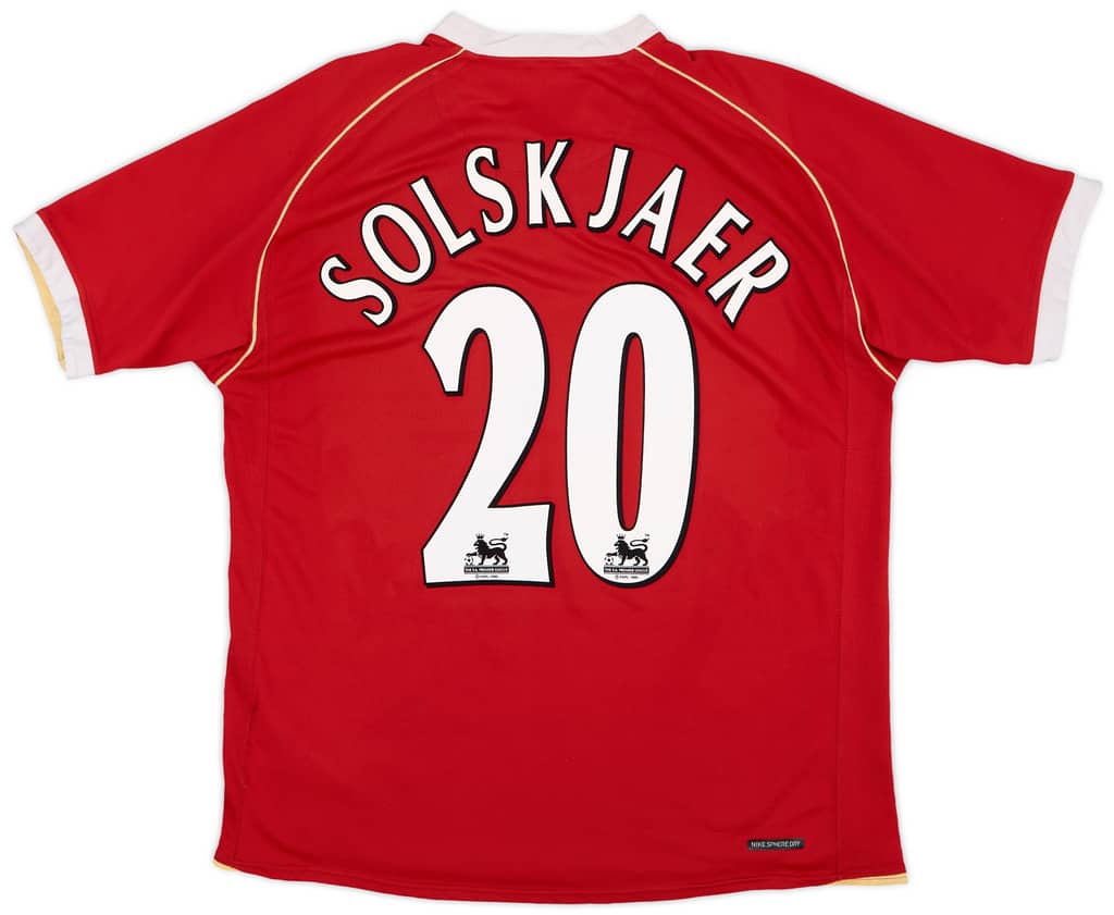 2006-07 Manchester United Home Shirt Solskjaer #20 - 5/10 - (L)