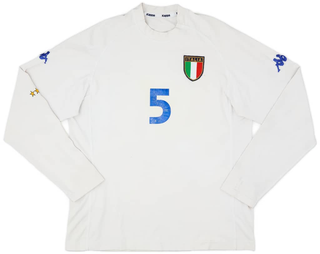 2000-01 Italy Away L/S Shirt #5 - 5/10 - (L)