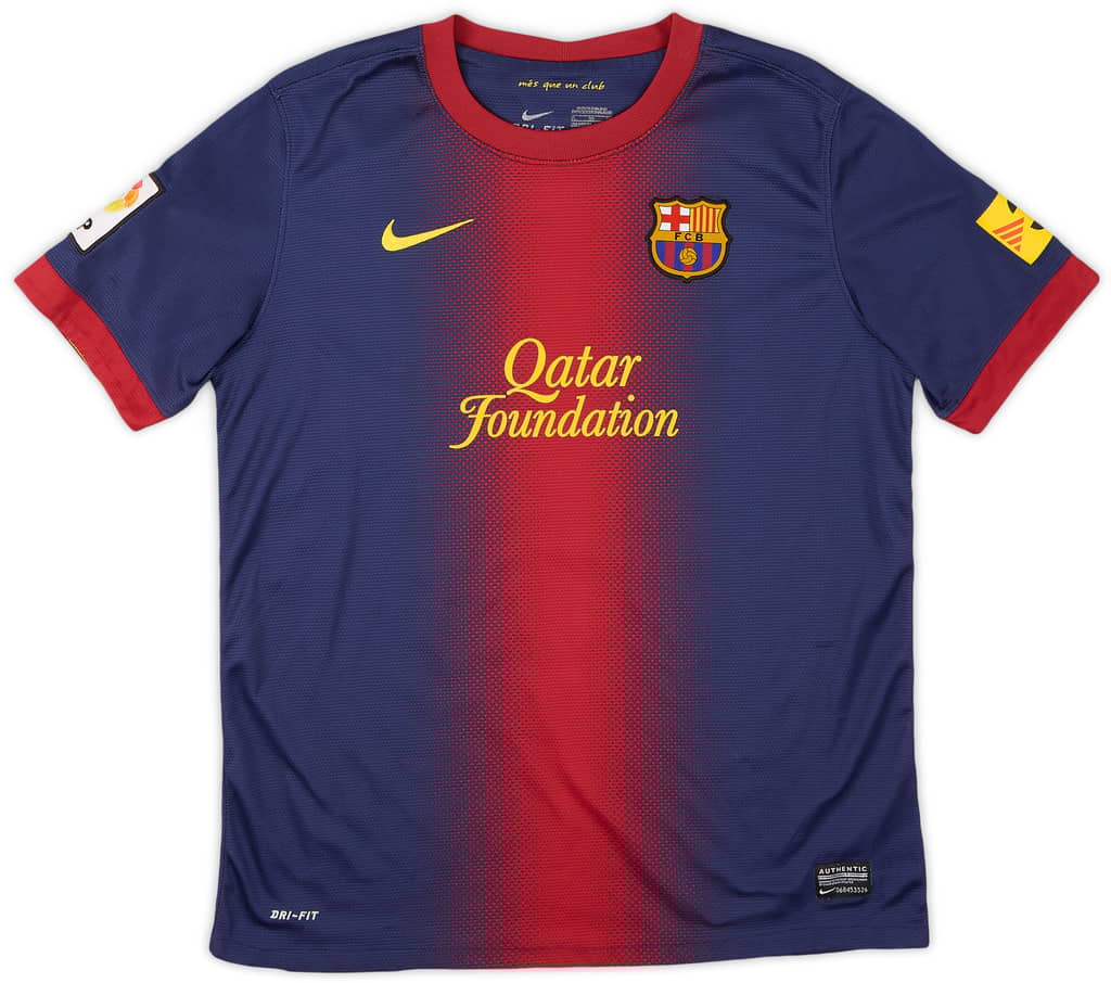 2012-13 Barcelona Home Shirt - 8/10 - (XL.Boys)