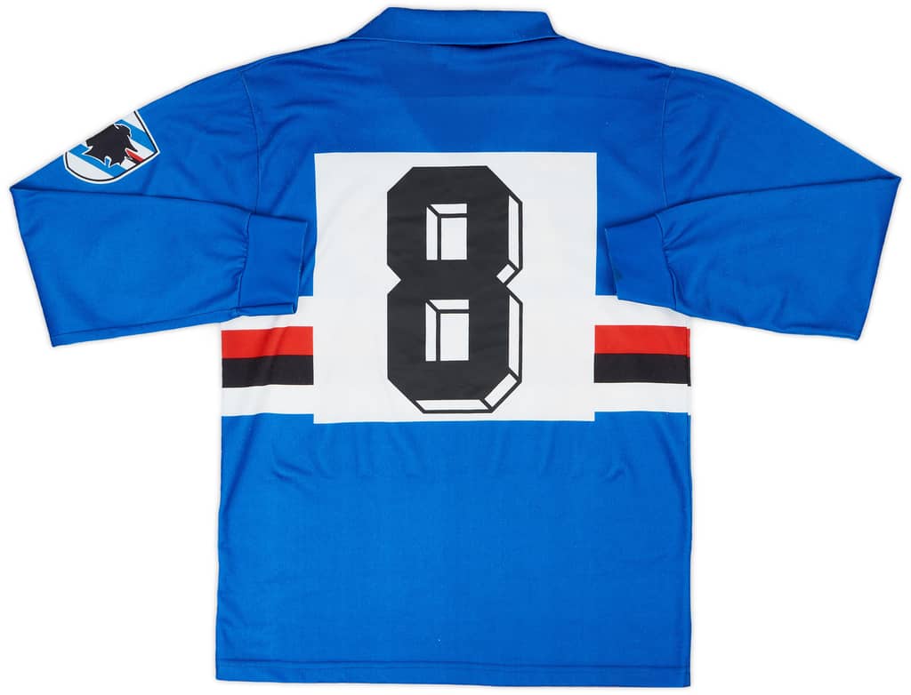 1988-89 Sampdoria Match Issue Home L/S Shirt #8