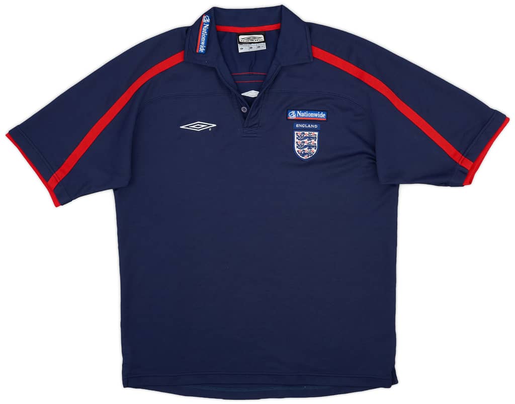 2001-02 England Umbro Polo Shirt - 9/10 - (L)