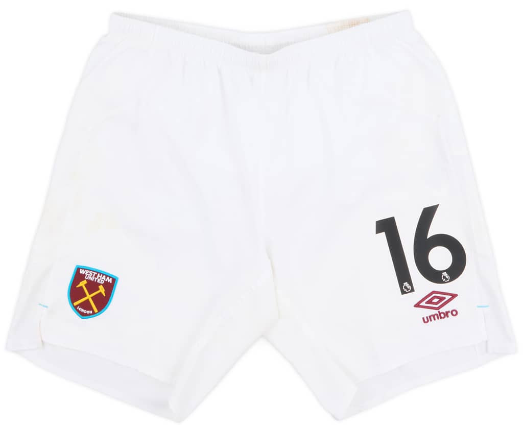 2017-18 West Ham Match Worn Home Shorts #16 (Noble)