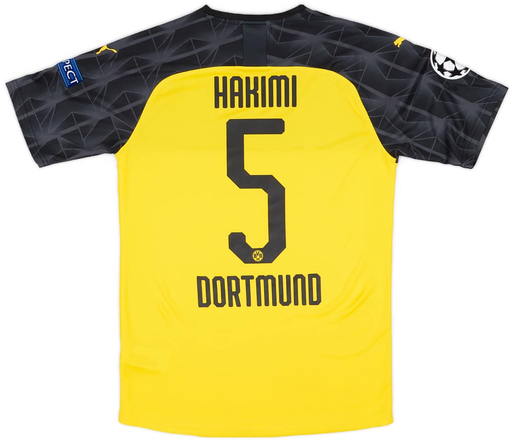2019-20 Borussia Dortmund Match Issue Champions League Cup Shirt Hakimi #5