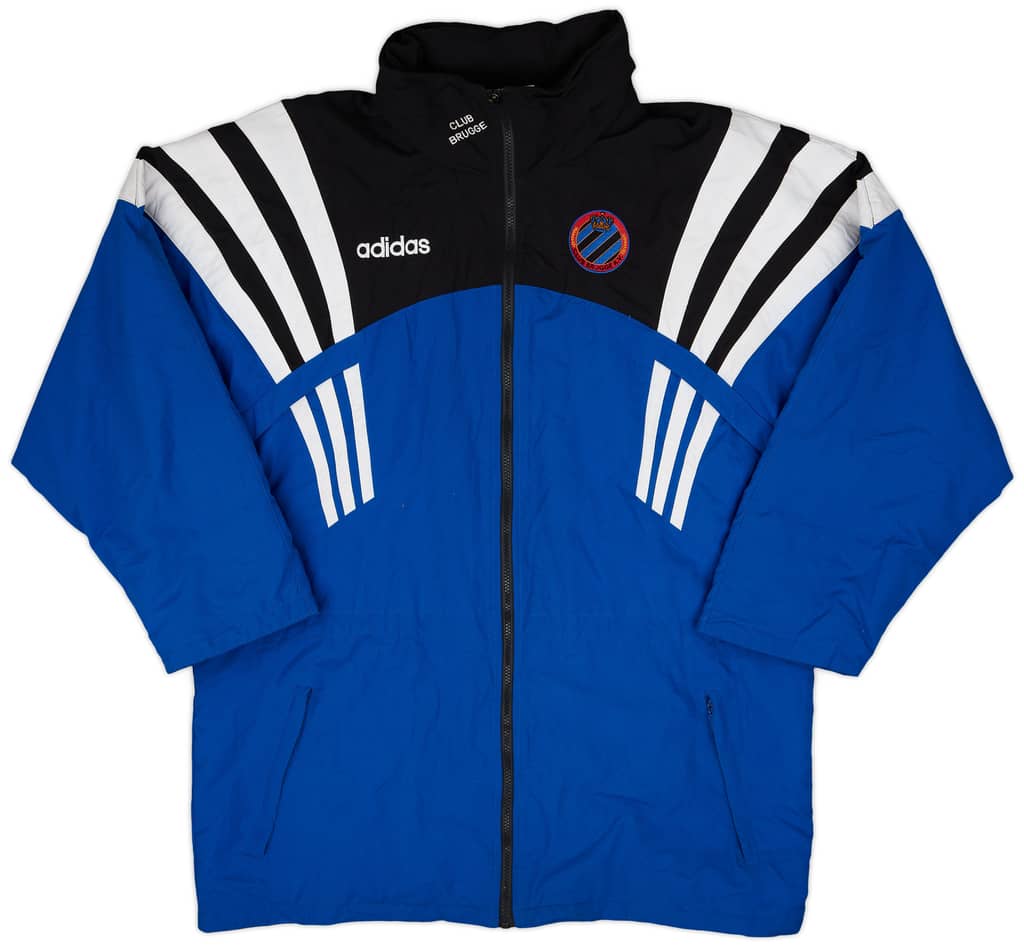 1996-97 Club Brugge adidas Padded Bench Coat - 8/10 - (L)