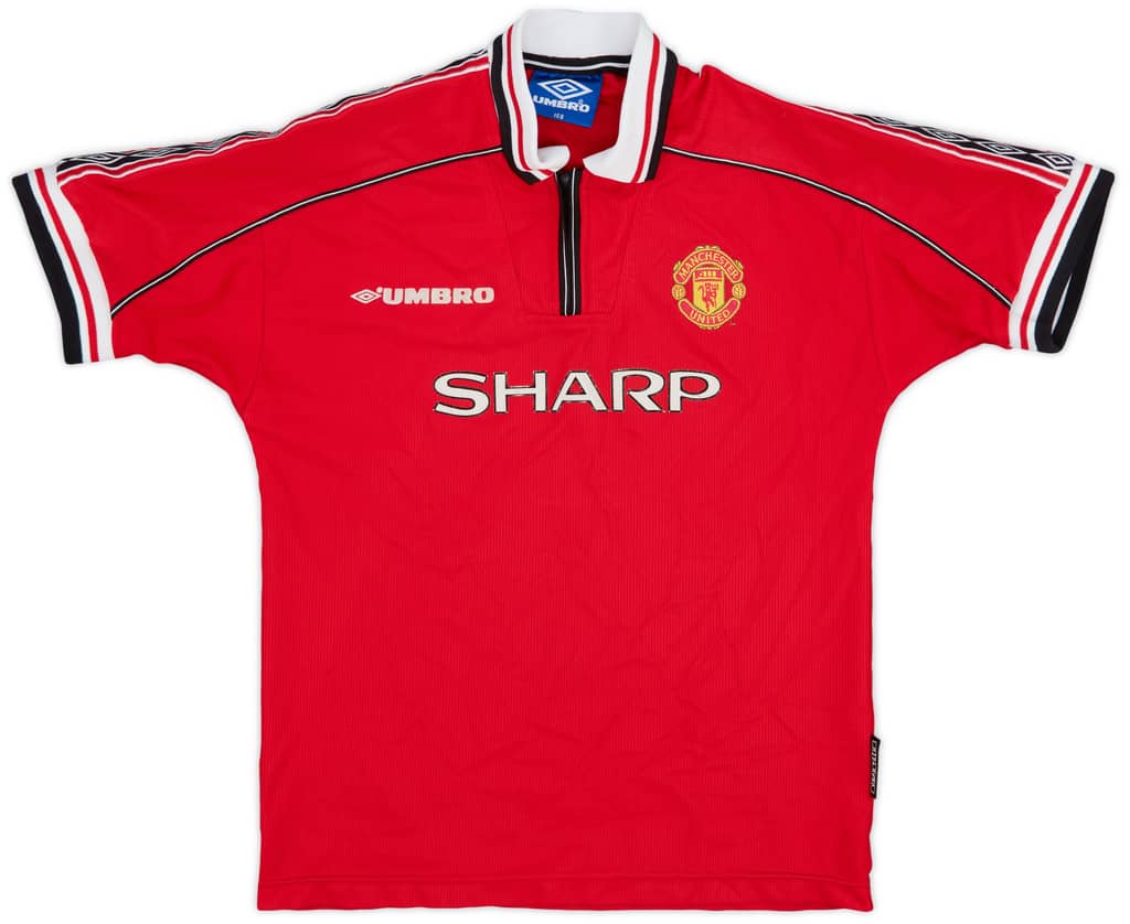 1998-00 Manchester United Home Shirt - 7/10 - (L.Boys)