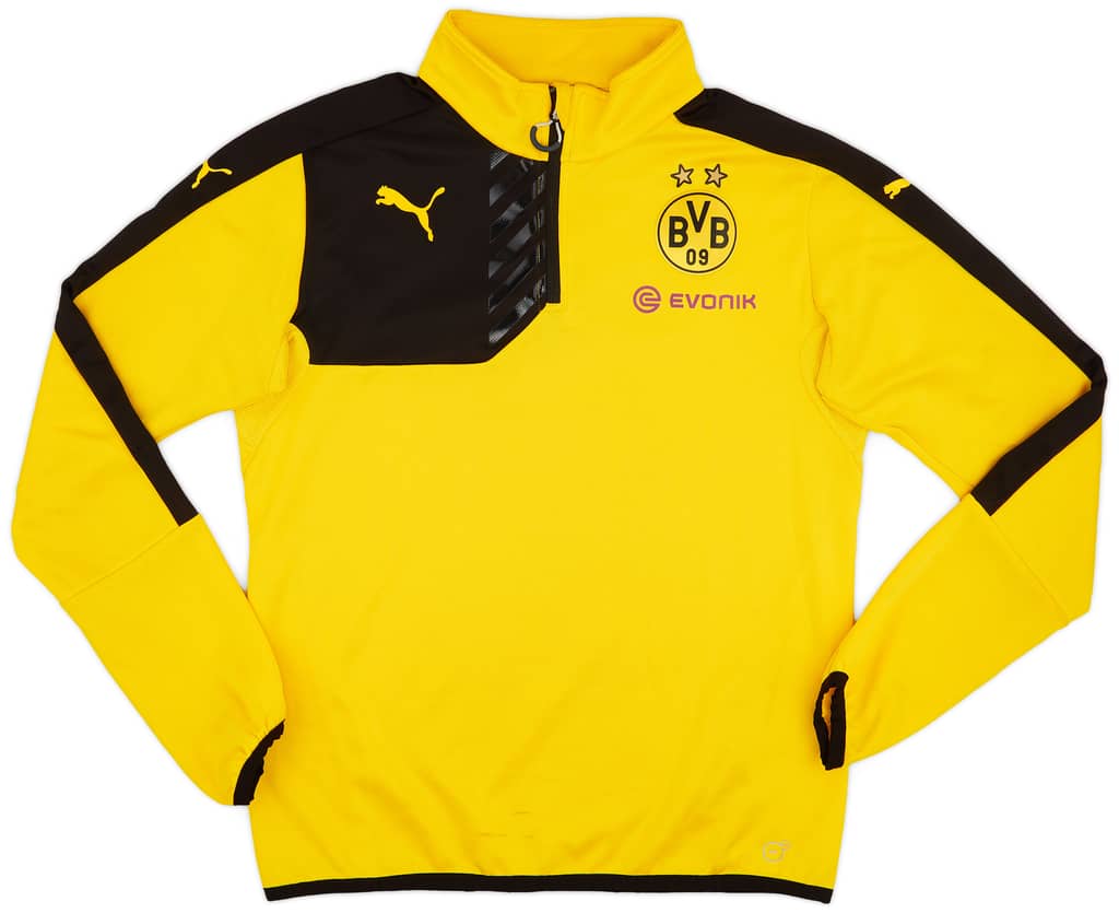 2015-16 Borussia Dortmund Puma 1/4 Zip Sweat Top - 8/10 - (M)