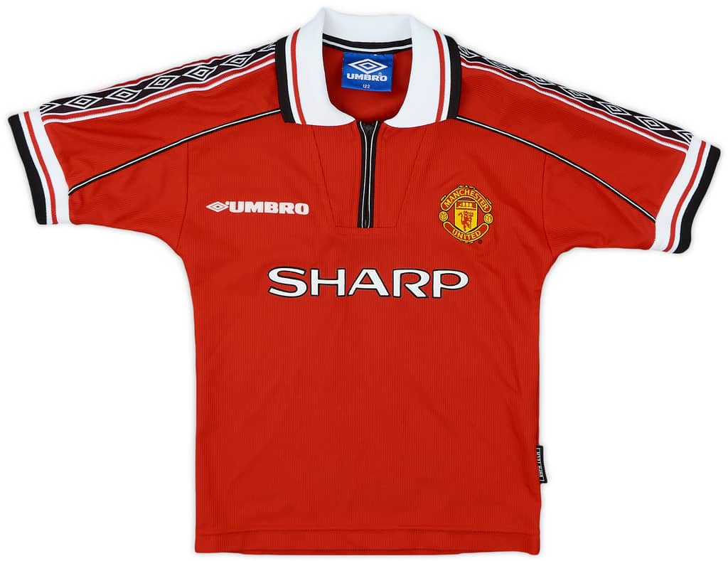 1998-00 Manchester United Home Shirt - 8/10 - (6-7 Years)