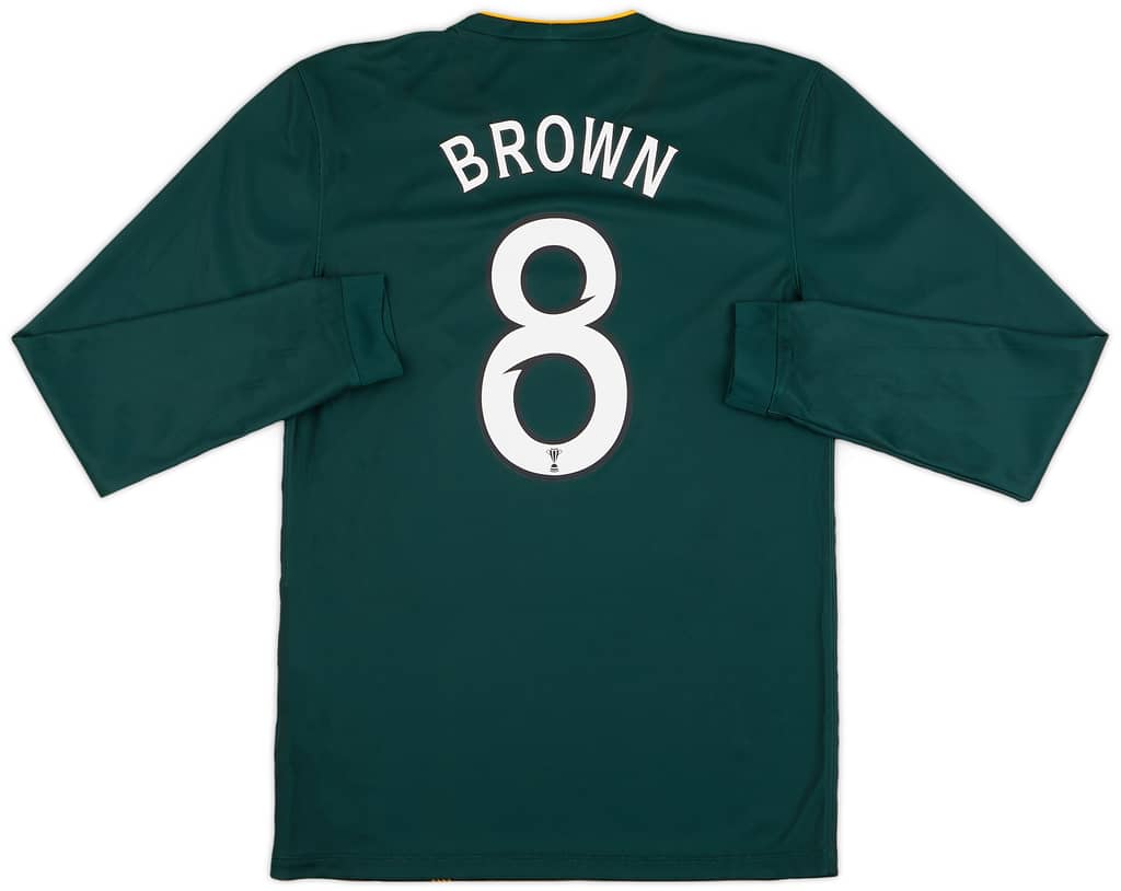 2014-15 Celtic Away L/S Shirt Brown #8 (S)