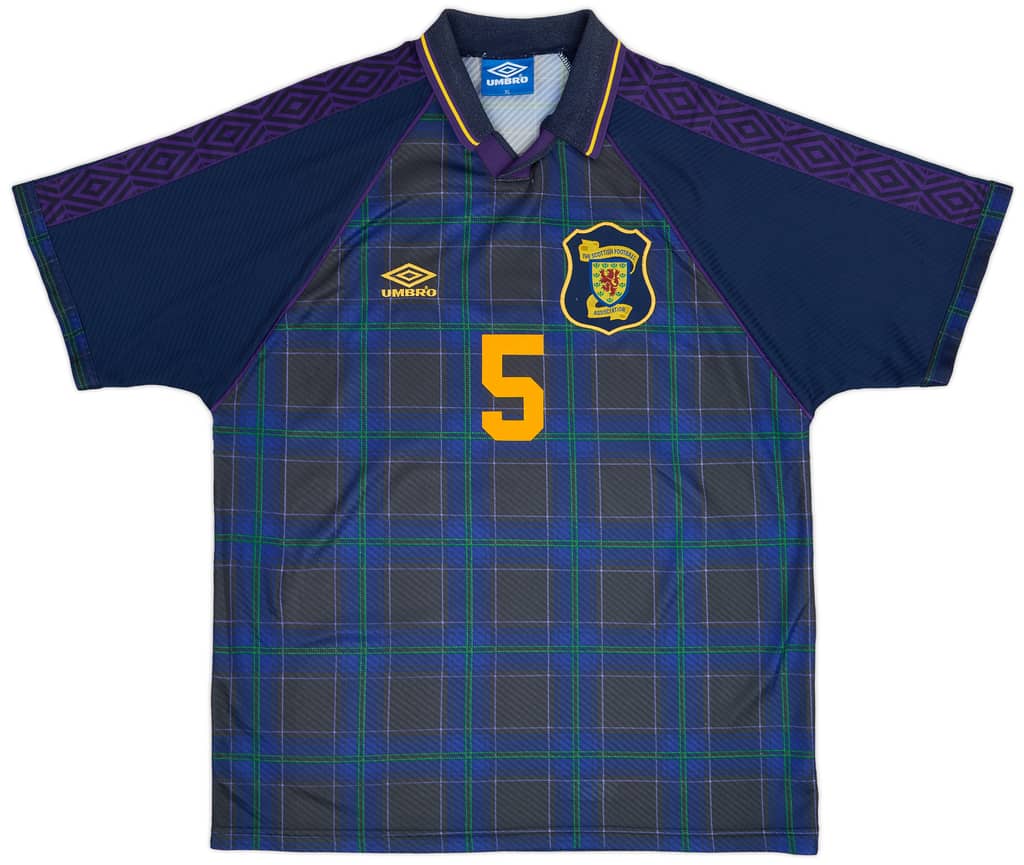 1994-96 Scotland Home Shirt Hendry #5 - 9/10 - (XL)