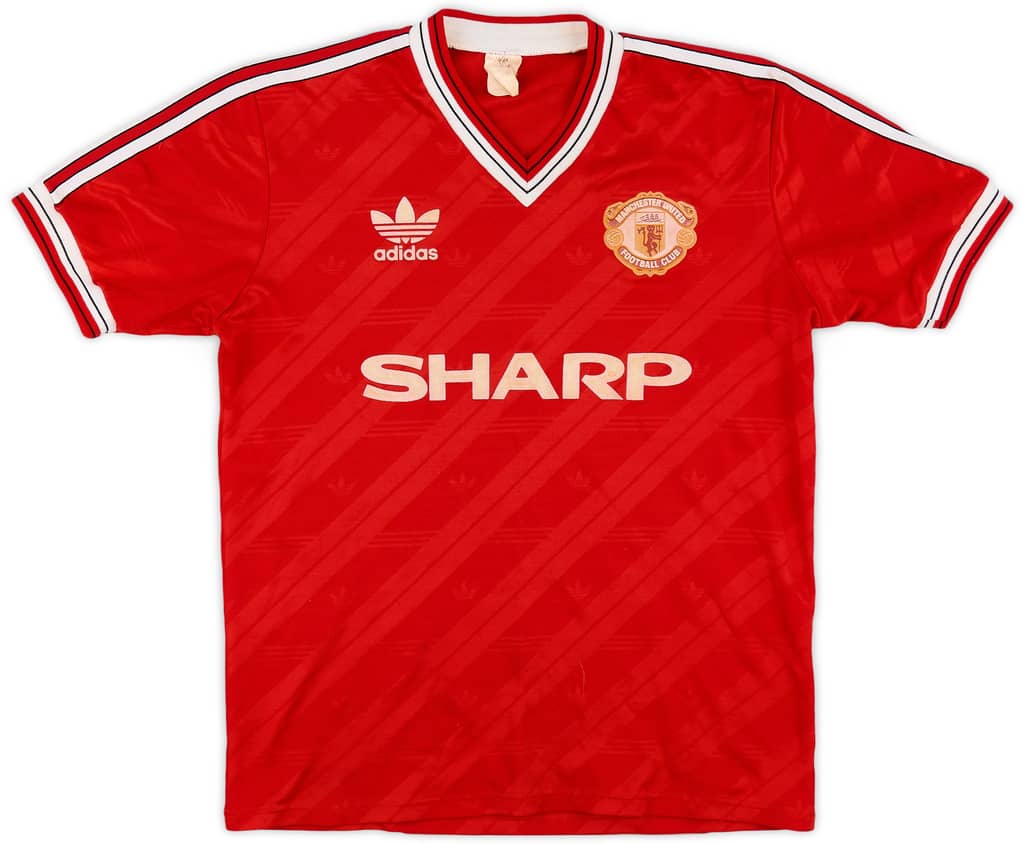 1986-88 Manchester United Home Shirt - 8/10 - (M)