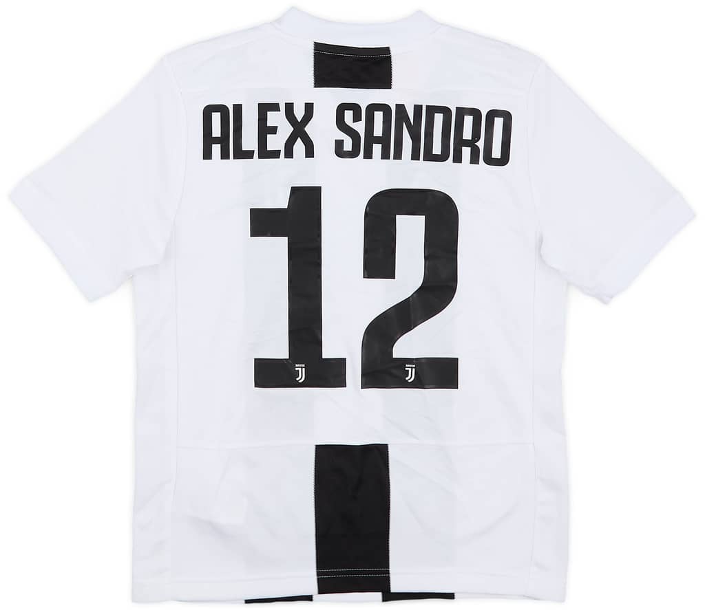 2018-19 Juventus Home Shirt Alex Sandro #12 - 8/10 - (M.Boys)