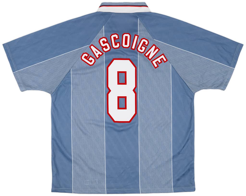 1996-97 England Away Shirt Gascoigne #8 - 8/10 - (XL)