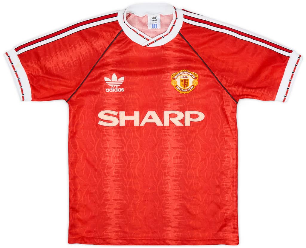 1990-92 Manchester United Home Shirt - 8/10 - (S)