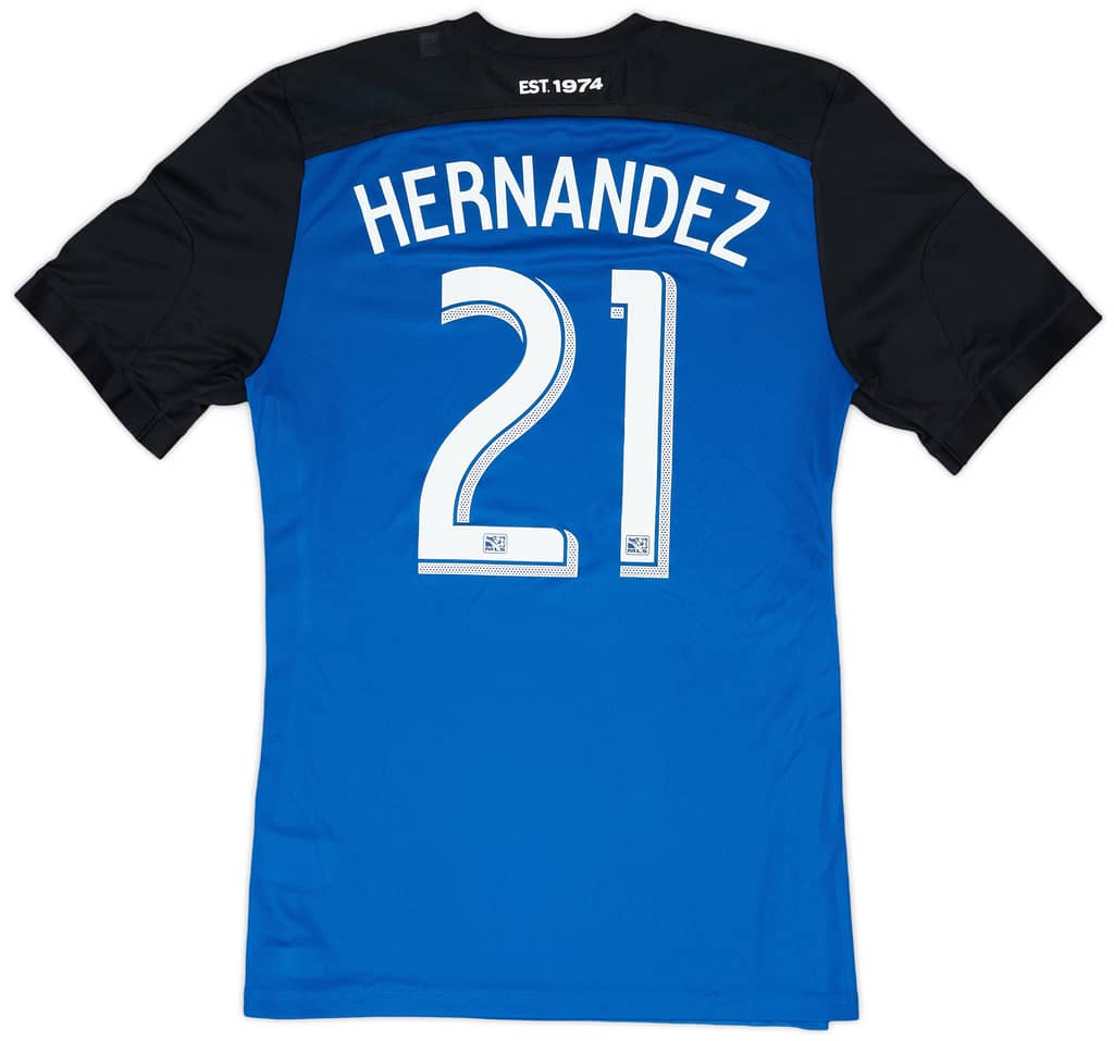 2014-15 San Jose Earthquakes Match Issue Home Shirt Hernandez #21