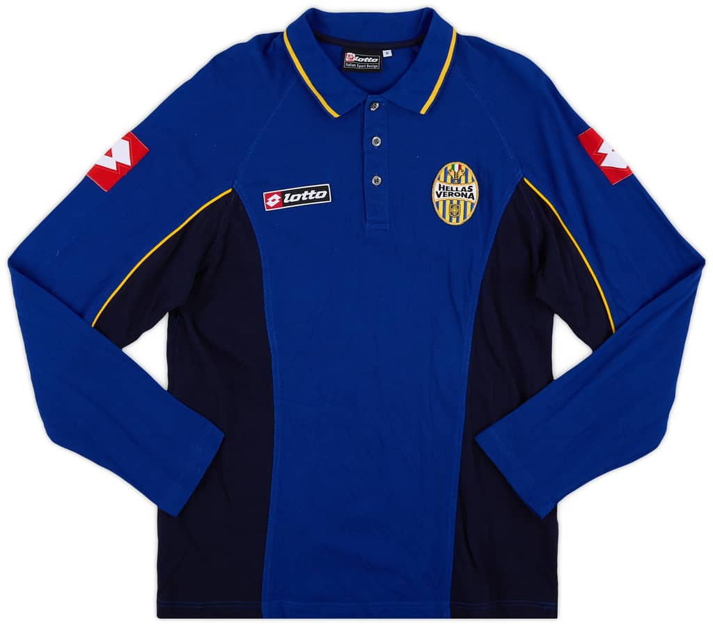 2001-02 Hellas Verona Lotto L/S Polo Shirt - 9/10 - (M)