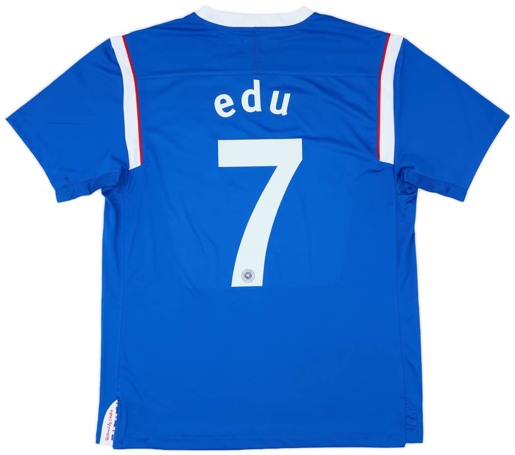 2011-12 Rangers Match Issue European Home Shirt Edu #7