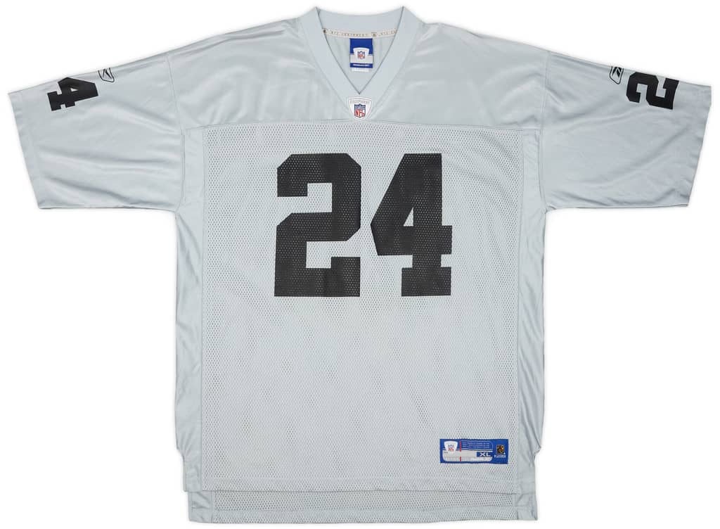 2005 Oakland Raiders C.Woodson #24 Reebok On Field Alternate Jersey - 9/10 - (XL)