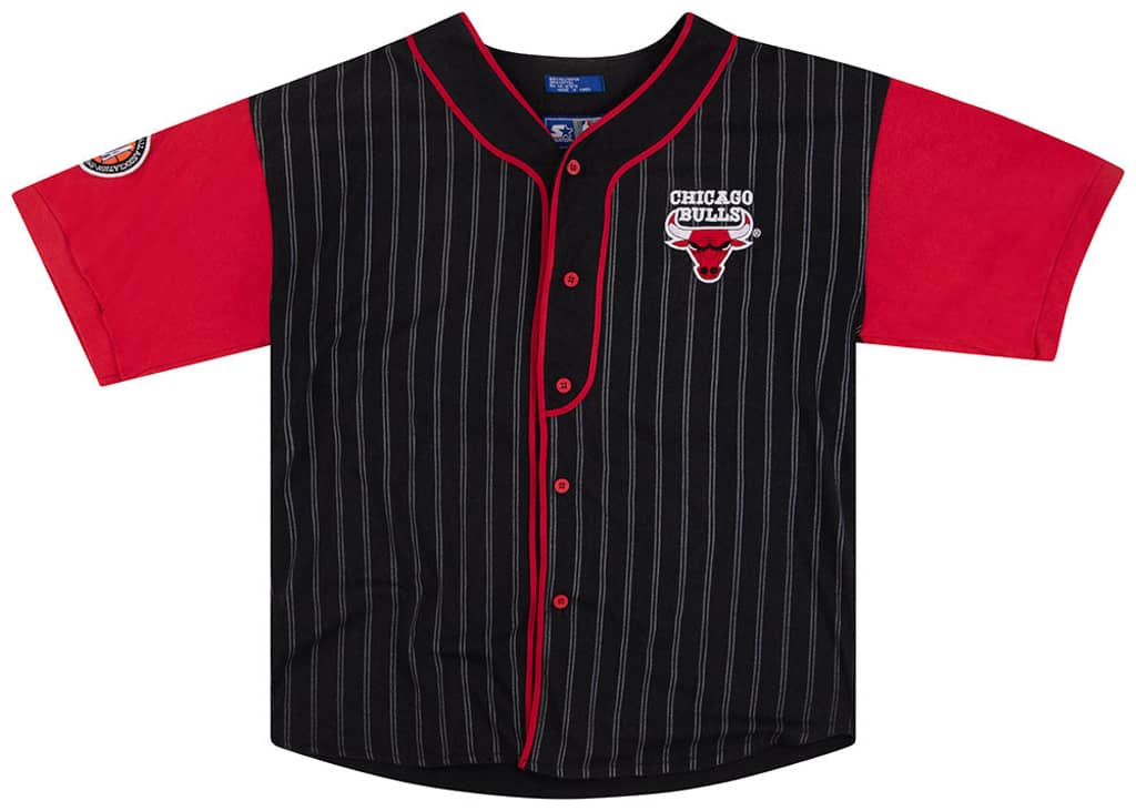 1990s Chicago Bulls Starter Baseball Jersey XL