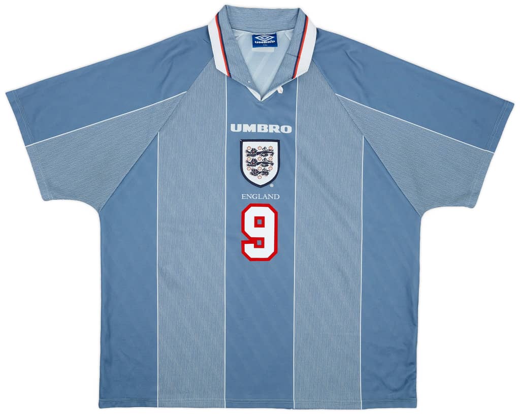 1996-97 England Away Shirt Shearer #9 - 8/10 - (XXL)