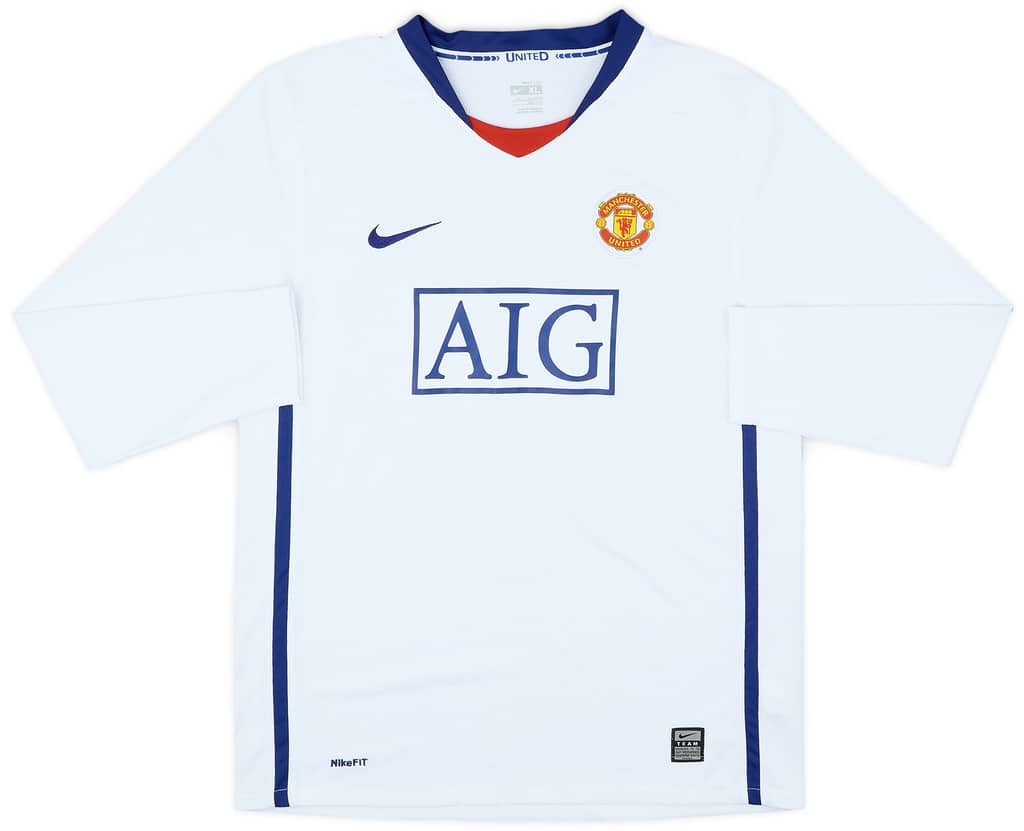 2008-10 Manchester United Away L/S Shirt - 6/10 - (XL.Boys)