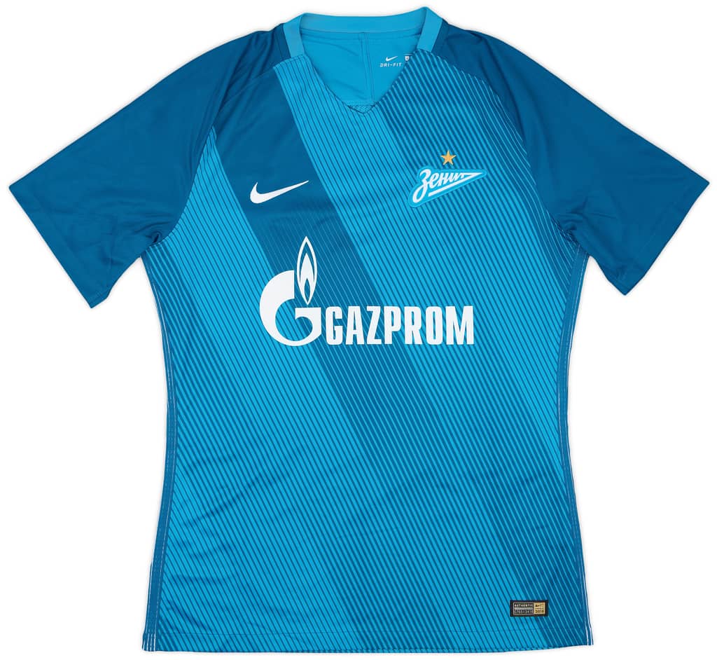 2016-17 Zenit St. Petersburg Player Issue Home Shirt Dzyuba #22 - 8/10 - (L)