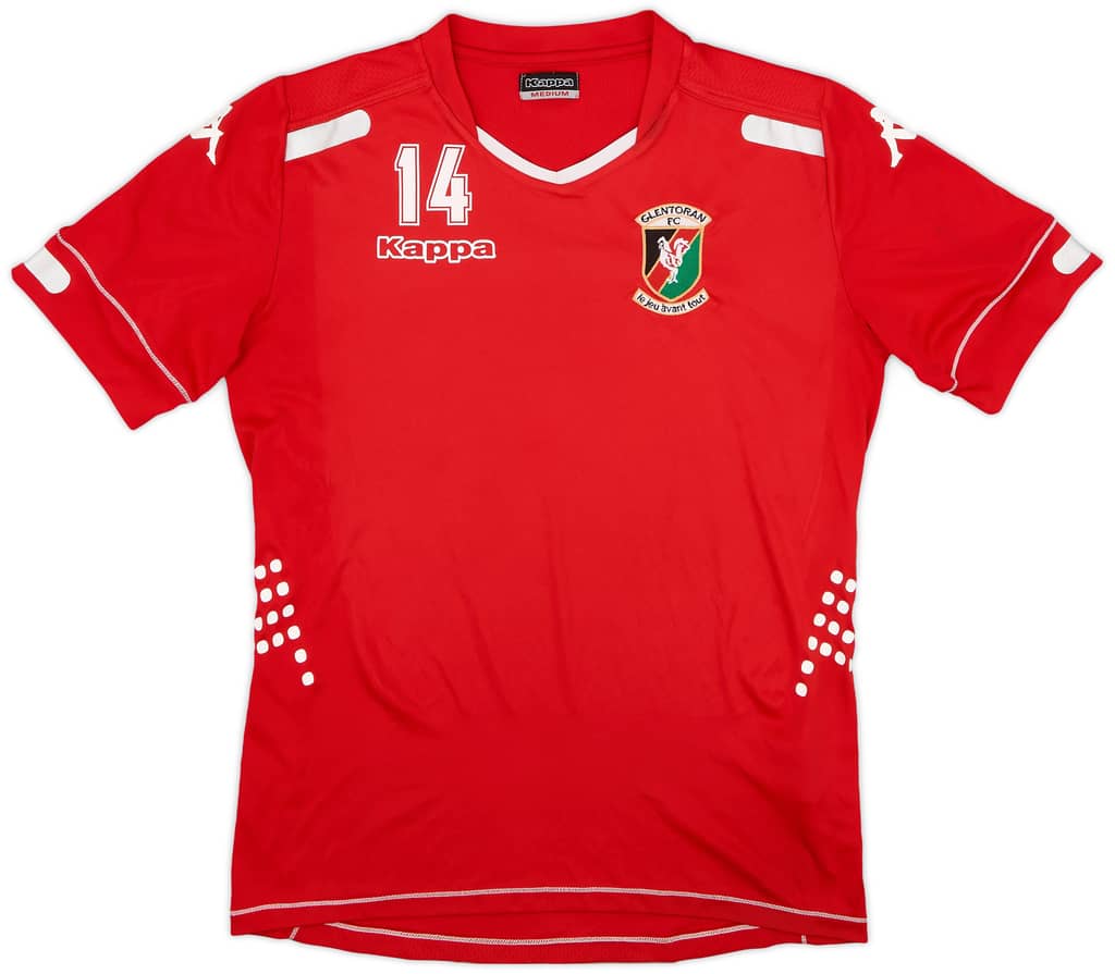 2016-17 Glentoran Kappa Player Issue Training Shirt #14 - 9/10 - (M)