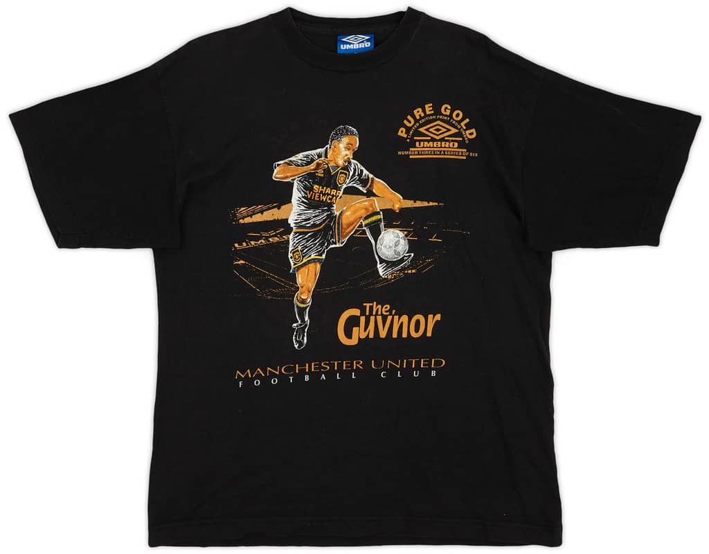 1993-94 Manchester United 'The Guvnor' Graphic Tee Ince #8 - 7/10 - (M)