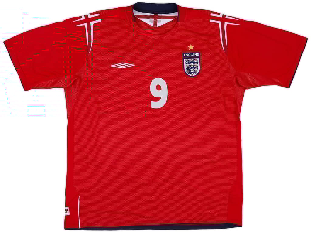 2004-06 England Away Shirt Rooney #9 - 8/10 - (XL)