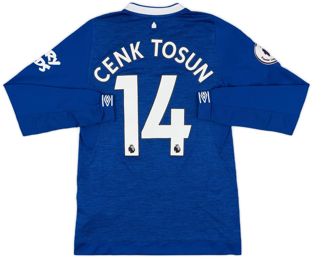 2018-19 Everton Home L/S Shirt Cenk Tosun #14 - 8/10 - (S)