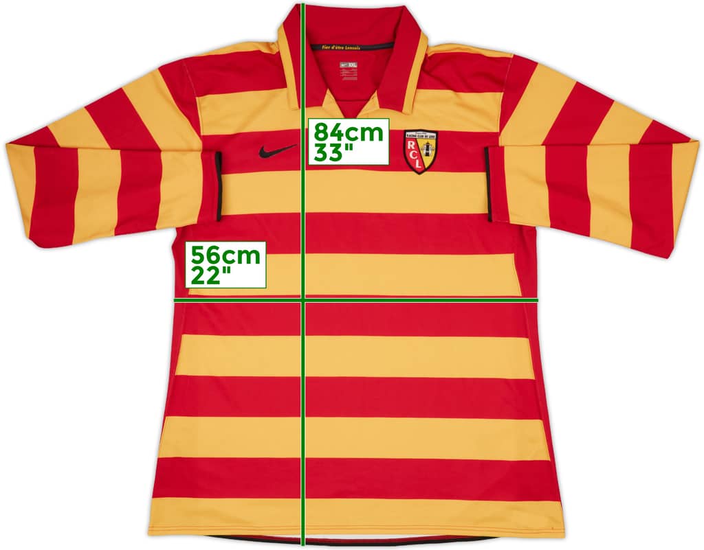 2007-08 Lens Player Issue Home L/S Shirt - 7/10 - (XXL)