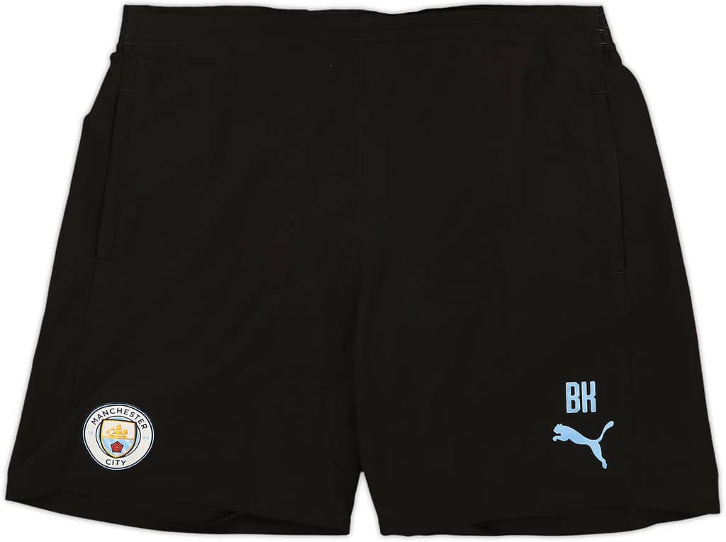 2018-19 Manchester City Puma Staff Issue Training Shorts 'BK' - 9/10 - (XL)